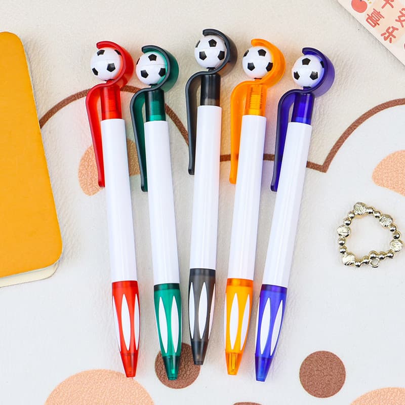 12 Pcs Criativo Spin Soccer Push Caneta Esferográfica 1.0 Preto Estudante Óleo Suave Assinatura De Escritório