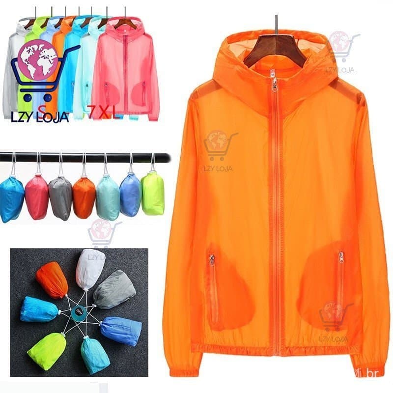(S-7XL) Jaqueta de Proteção Solar para Caminhada, Homens e Mulheres, Ultraleve, para Corrida, Pesca, Ciclismo, Corta-ven