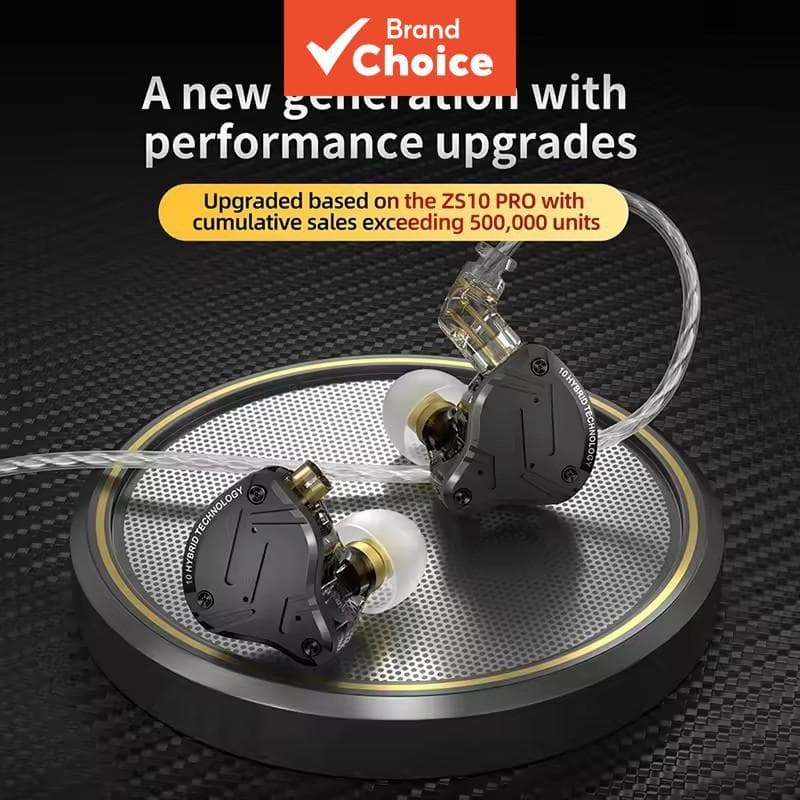KZ ZS10 Pro X Fones De Ouvido Intra-Auriculares Com Fio Música Uso Diário Áudio Estável Trabalho Escritório Ouvindo Em C