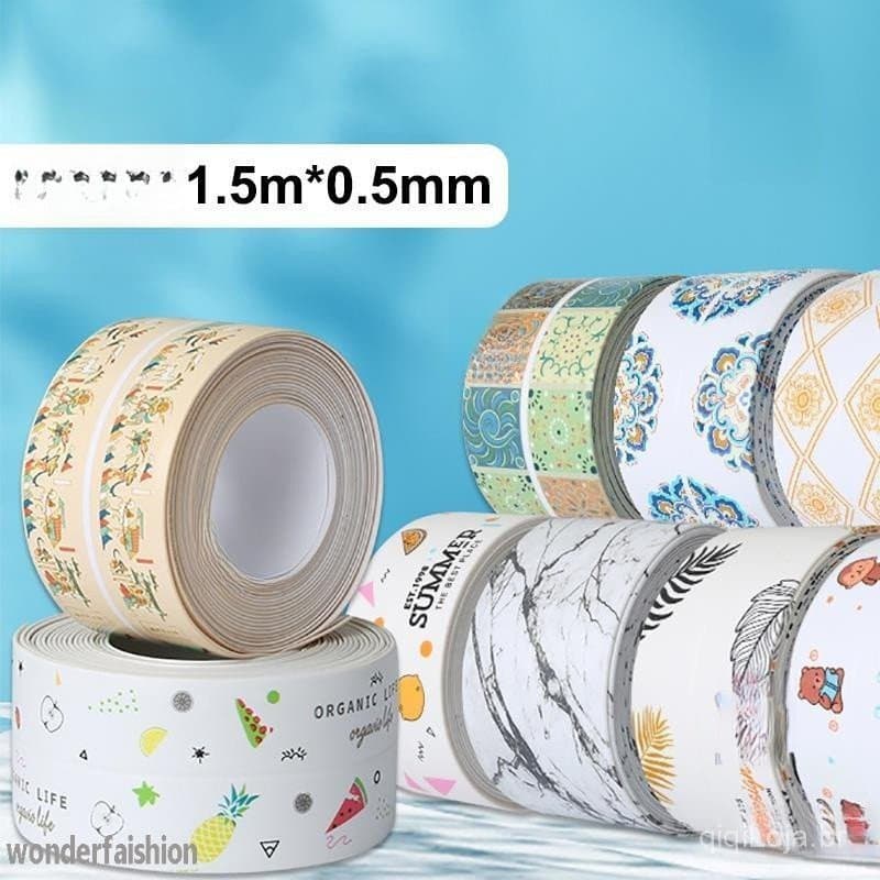 Novo Chuveiro Banho Fitas De Vedação À Prova Dwaterproof Água PVC Adesivo Tiras Molde Adesivos Parede Para Banheiro Cozi