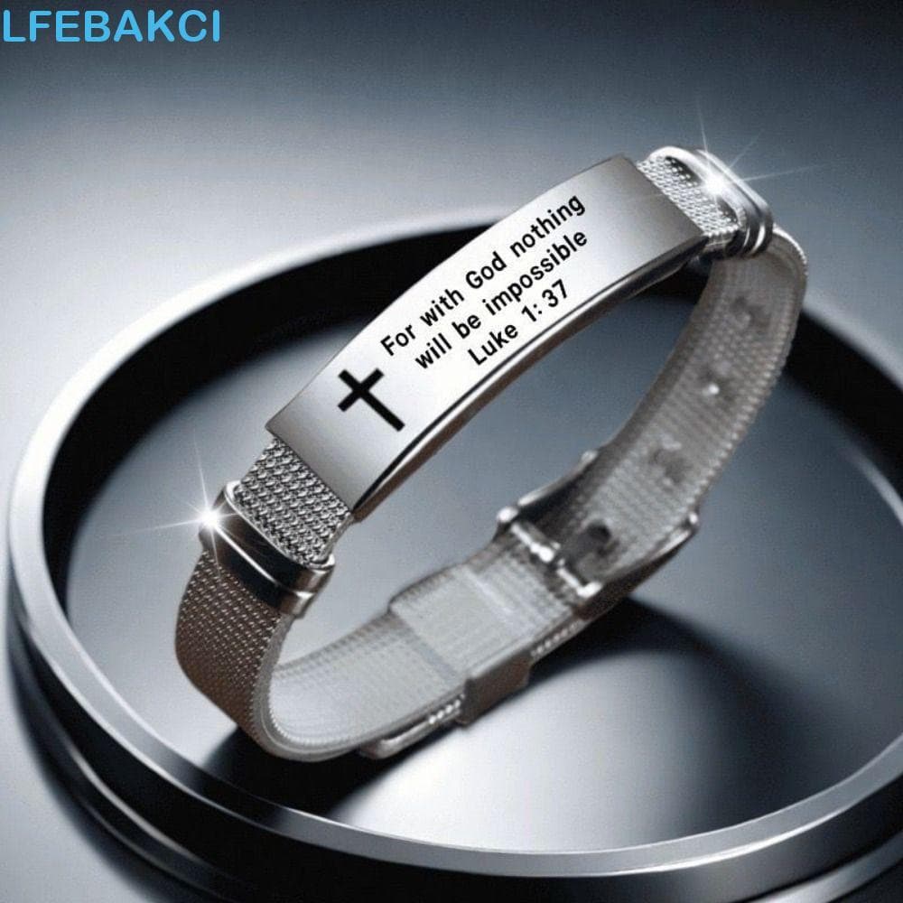 Pulseira De Amizade Familiar LFEBAKCI , Pulseiras Ajustáveis De Aço Inoxidável/PVC Com Citações Inspiradoras , Verso Da