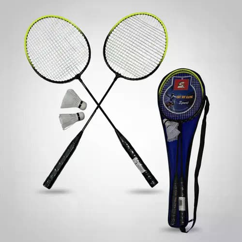 Jogo De Badminton Com 2 Raquetes E 2 Petecas Com Bolsa