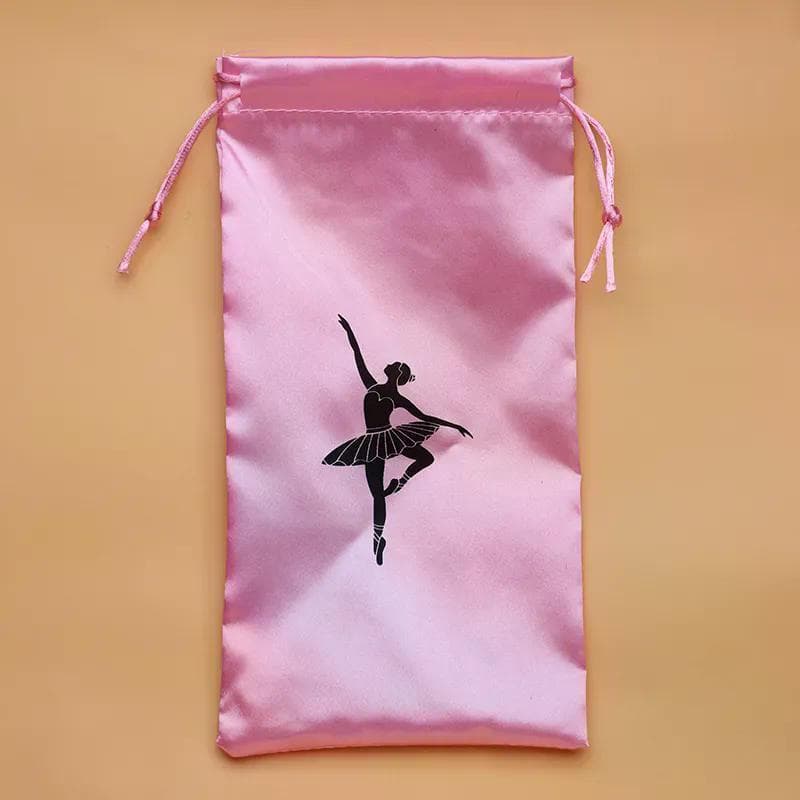 Novo estilo saco de armazenamento de sapato de balé lona dança cordão saco cor cetim cordão portátil flanela saco xcm.20