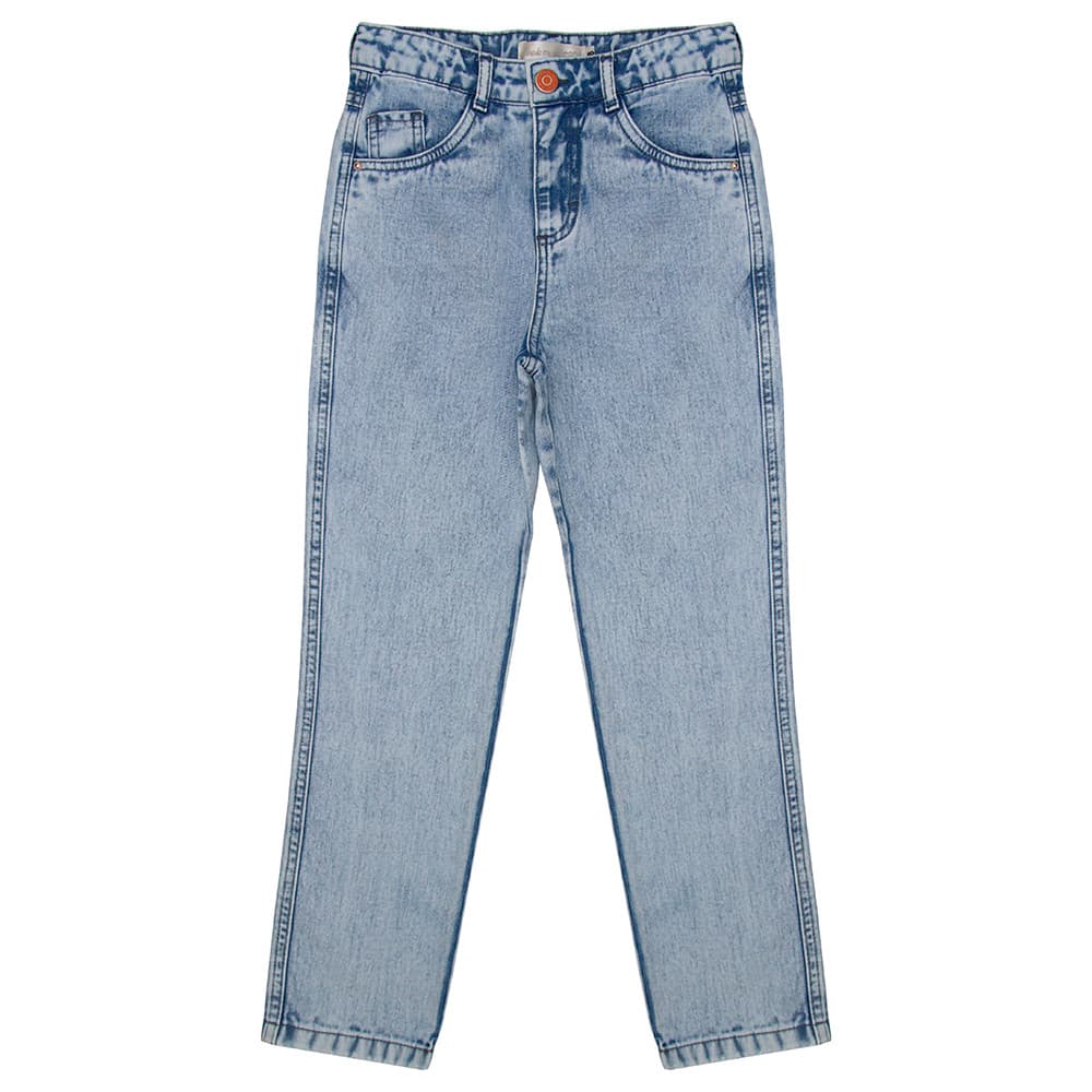 Calça Juvenil Look Jeans Mom Jeans