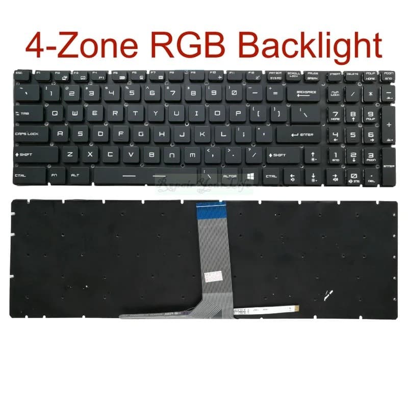 Teclado Retroiluminado Colorido RGB Francês Eua RU Para MSI GS60 GS70 GS72 GE62 GE72 GT72S 6QD 6QD 6QE 6QF MS-1782-1783-