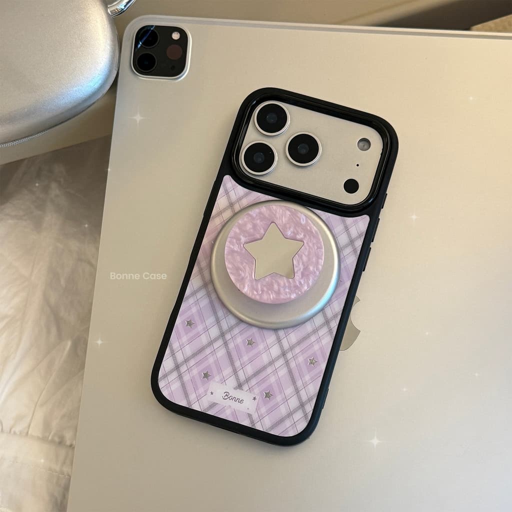 Roxo estrela Apple 17promax caso de telefone iphone16 Fritillary suporte magnético 15 adequado para 14 dourado doce lega