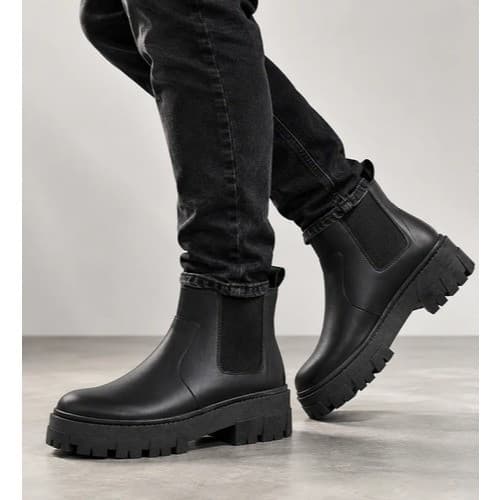 Bota Chelsea Masculina Tratorada Couro Sintético Casual