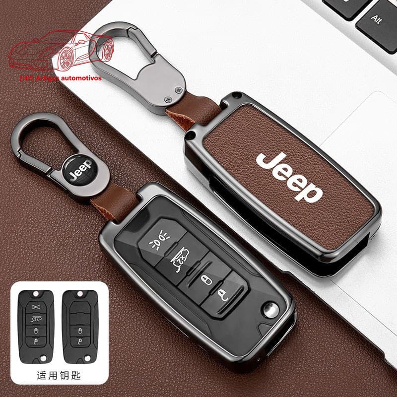Capa de Chave em Liga de Zinco para Jeep Compass Renegade 2024