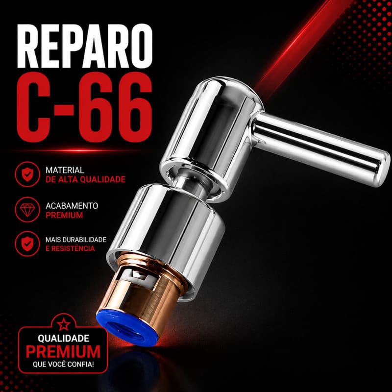 Reparo Completo Torneira C-66 Metal 1/4 de Volta Cerâmico