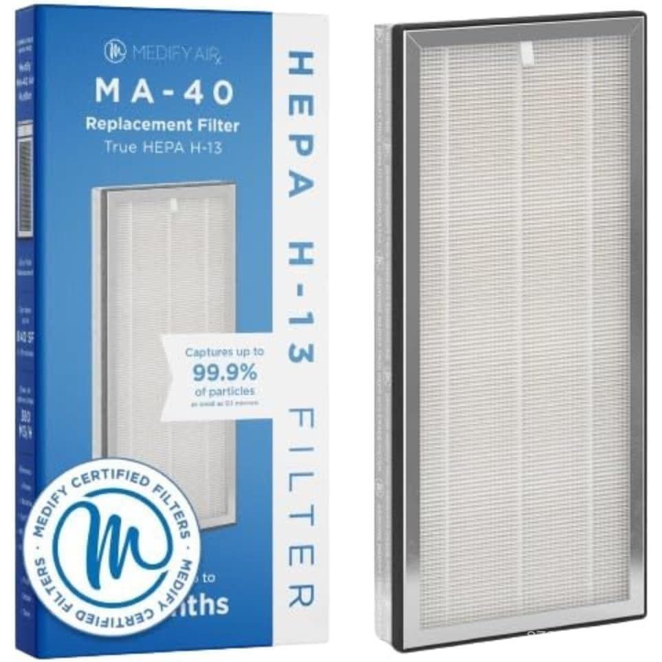 Filtro de Substituição Medify MA-40 para Alergênicos, Fumaça, Incêndios Florestais, Poeira, Odores, Pólen, Casp