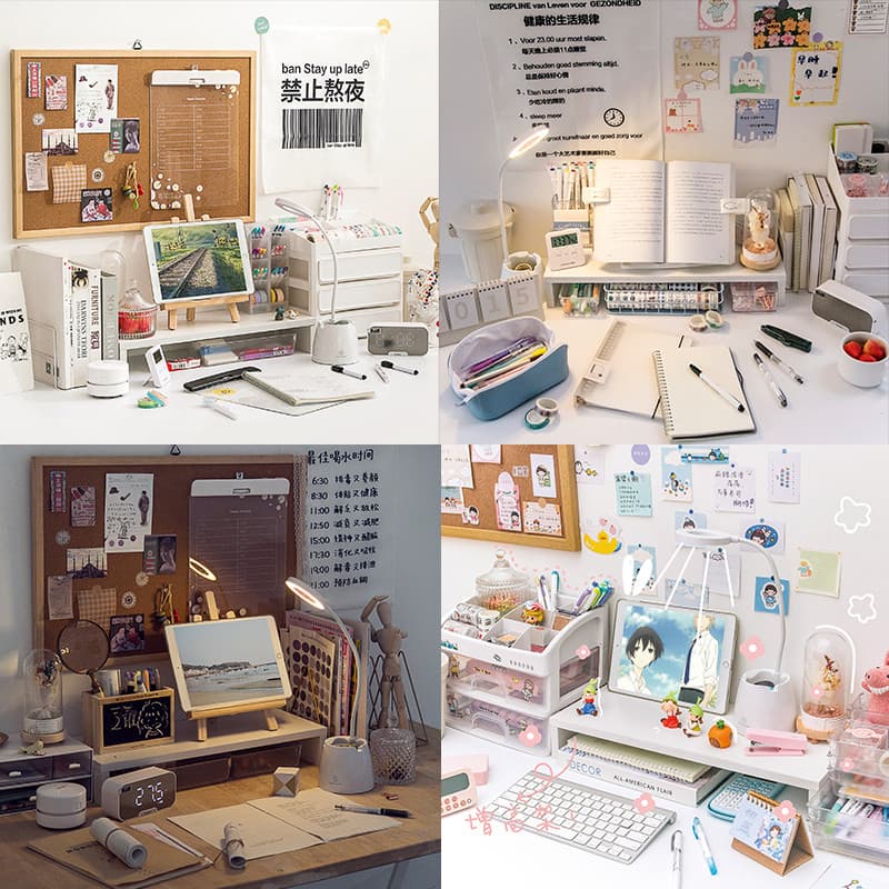 Simples ins estilo Desktop estante prateleira caneta titular conjunto de papelaria aprendizagem mesa decoração armazenam