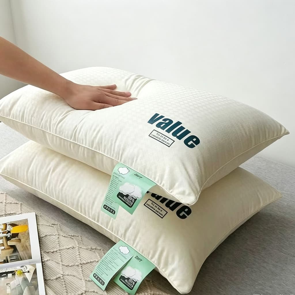 Yunrou Yunduo Travesseiro Núcleo 48x74cm Macio Cera Alta Elástica Travesseiro de Dormir Travesseiro Adulto Respirável Am