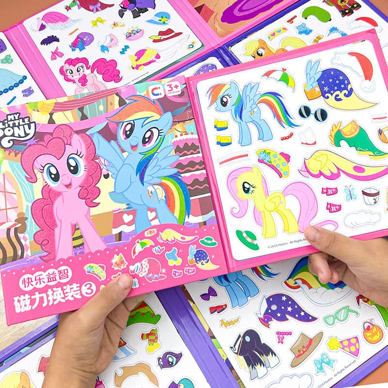 Quebra-Cabeça Magnético Little Pony, Quebra-Cabeça Magnético de Vestir Baoli, Livro Silencioso, Presente para Meninas de