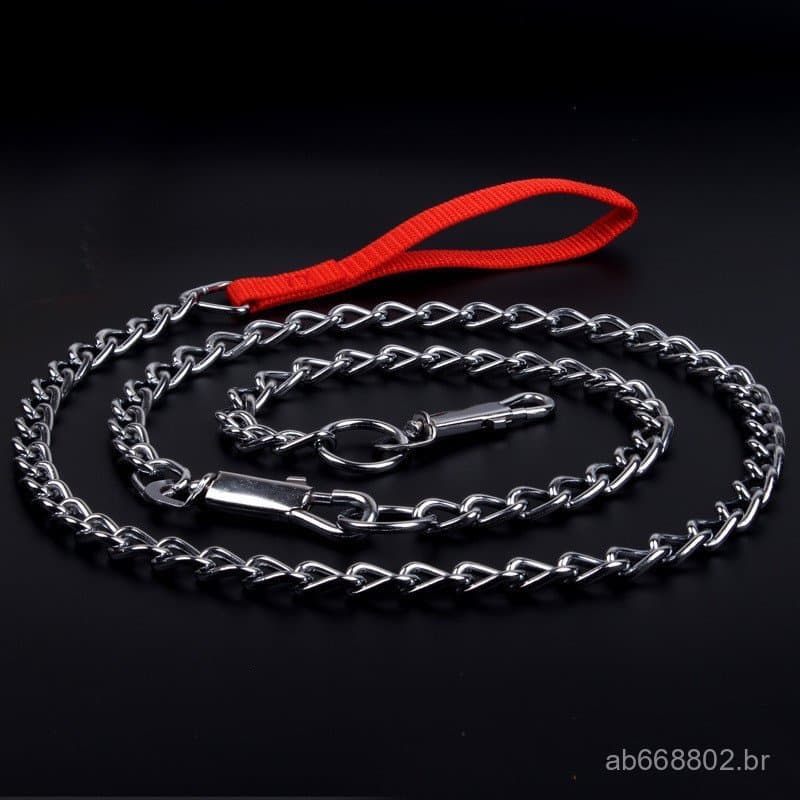 Venda direta de coleira de metal para cães, corrente para cães com fivela de metal, corrente de ferro, coleira para cães