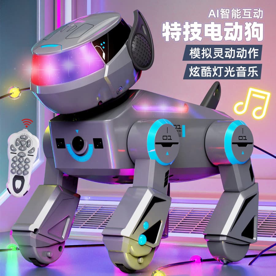 AI Inteligente Interativo Mecânico Cão Multifuncional Controle Remoto Programação Cantando Dança Robô Cibernético Elétri