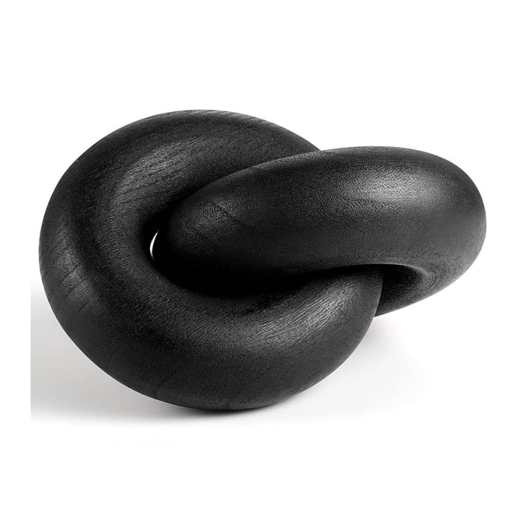 ELO DECORATIVO MADEIRA PRETO 14X19CM