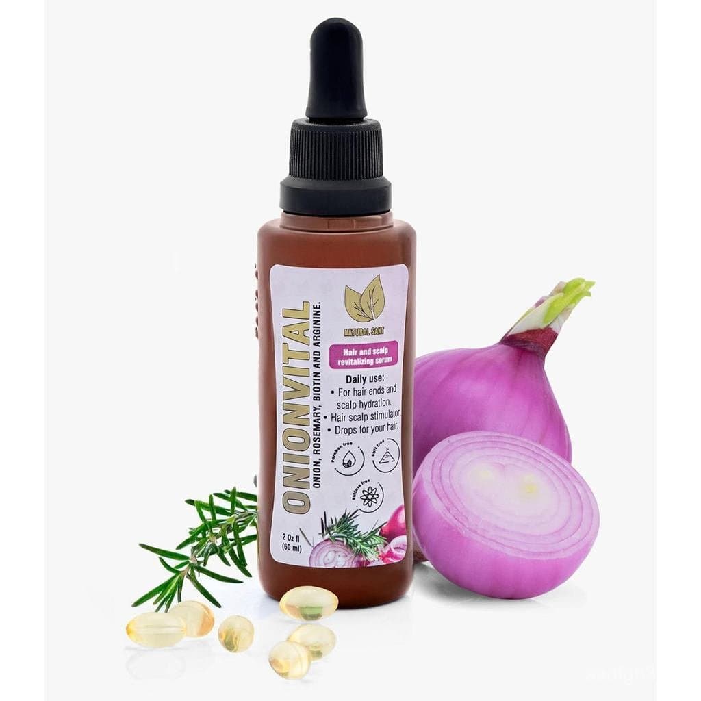 Sérum Capilar Onionvital com Cebola, Alecrim, Biotina e Arginina – Sérum Hidratante para Cuidado do Couro Cabeludo e Cab