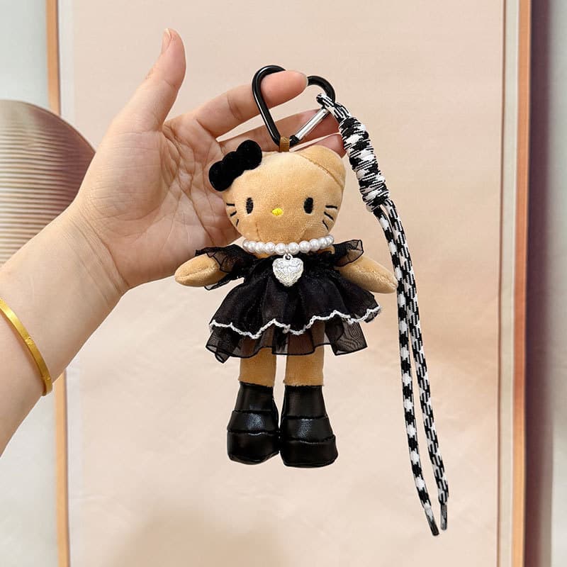 Saco pernas longas pequeno kt presente vermelho Net casal pingente pendurado masculino chaveiro gatinho brinquedo de pel