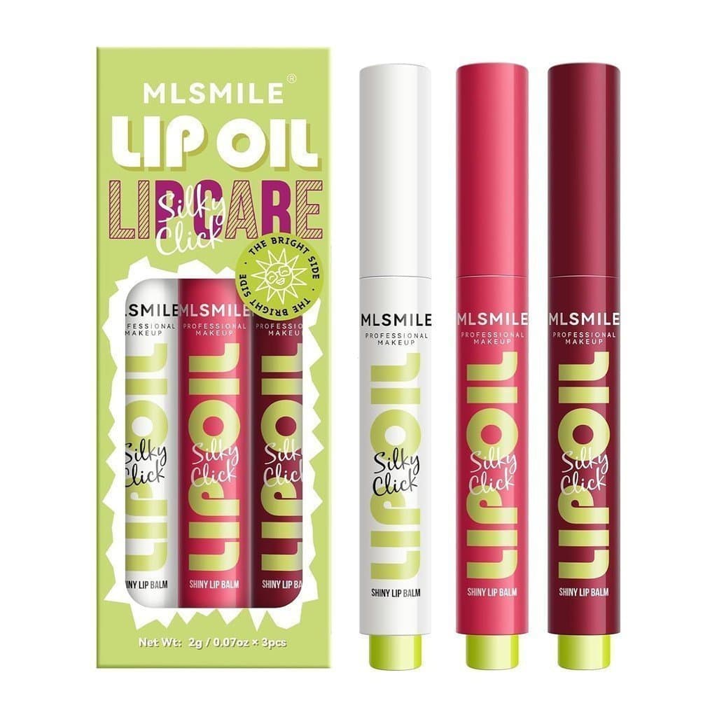 3. Batom em óleo brilhante, conjunto de batons de aplicação por pressão, batom hidratante, óleo labial brilhante de alta