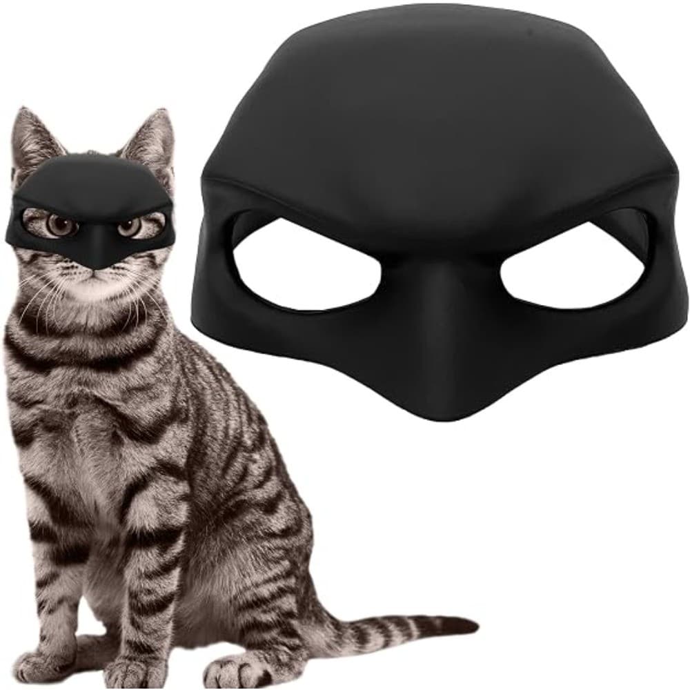 Máscara De Morcego De Gato De Silicone Macio E Leve Acessório De Fantasia De Animal De Estimação Cosplay De Halloween Pa