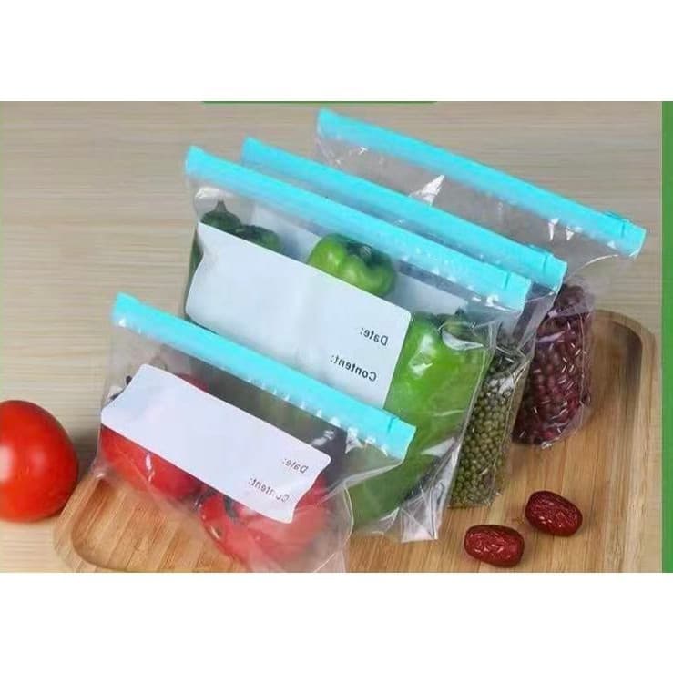 Kit 20 Sacos Para Armazenar Alimentos Reutilizável Congelador