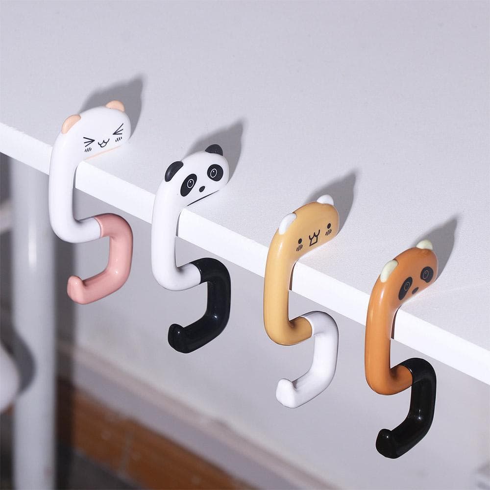 Gancho Multifuncional Portátil Panda Gato Animal Decorativo Bolsa Cabide