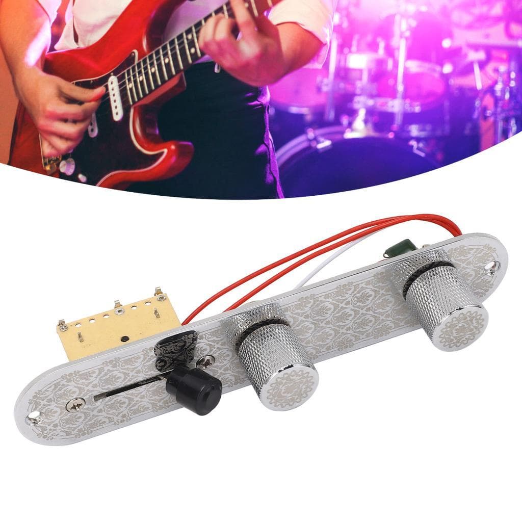 Doplay-BR Placa de controle de guitarra elétrica, pré-fiação, chicote pré-carregado, interruptores de 3 vias, botões