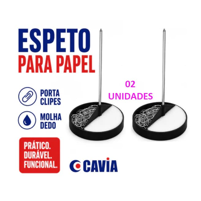 KIT 2 UNIDADE ESPETO PARA PAPEL /PORTA CLIPES / MOLHA DEDO ESPONJA