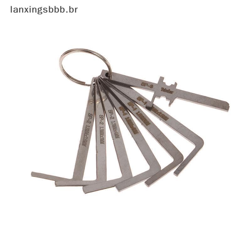 [LAX] Conjunto De Chaves De Esqueleto Lo De Substituição De Metal 7 Peças De Múltiplas Formas Piing Ferramenta De Emergê