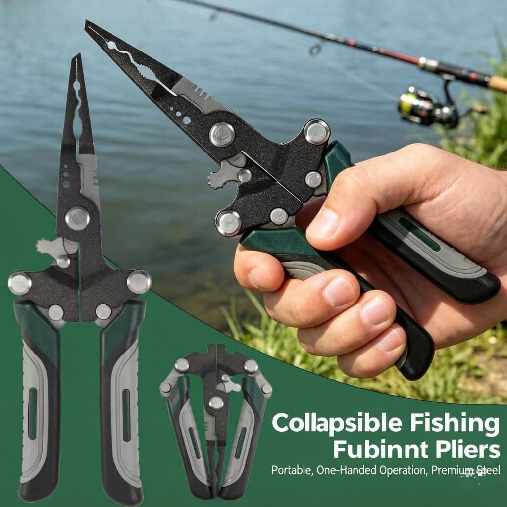 Pinças De Pesca Dobráveis , Aço Inoxidável , Multifuncionais , Removedor De Anzol , Alicate
