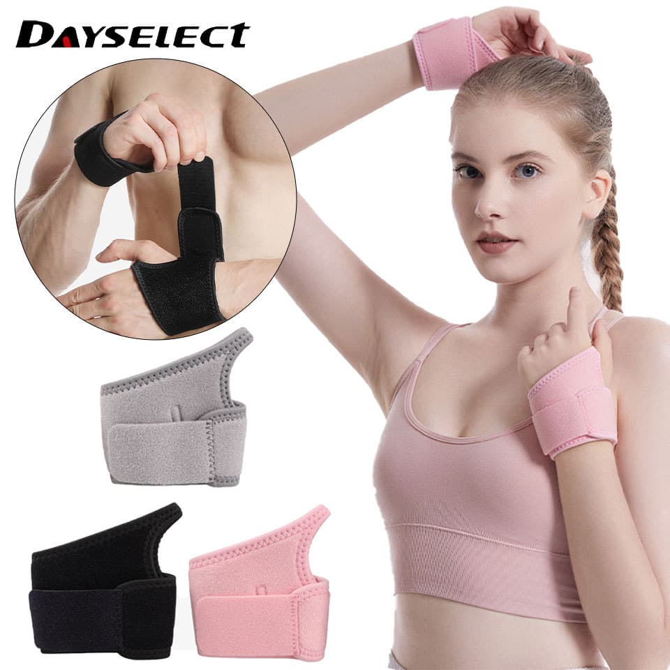 DAYSELECT 1 Peça Pulseira Ajustável Compressão Anti-Suor Embrulho Fitness Corrida Protetor De Pulso