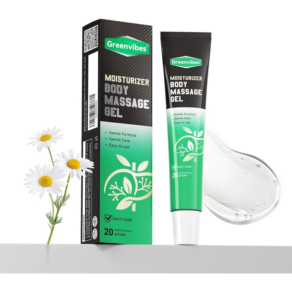 Greenvibes Gel de Massagem Corporal, Mistura de Ervas de Rápida Absorção com Poria Cocos, Creme Refrescante para Relaxam