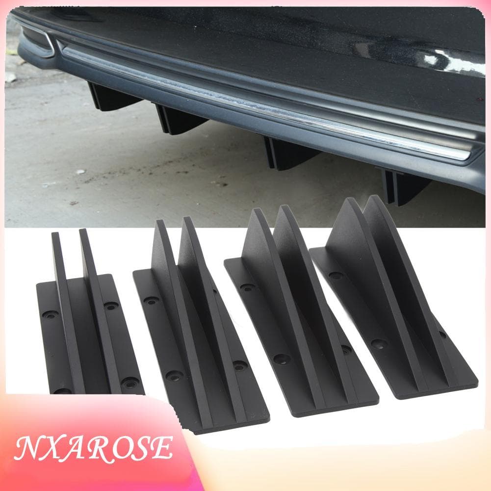 Nxarose ACOGEDO 4 PCS Spoiler inferior traseiro do carro esportivo pára-choques chassi difusor divisor de asa labial