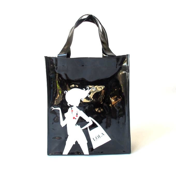 [1818] Preto Clássico Personagem Moderno Super Grosso Bolsa de Mão Bolsa de Compras