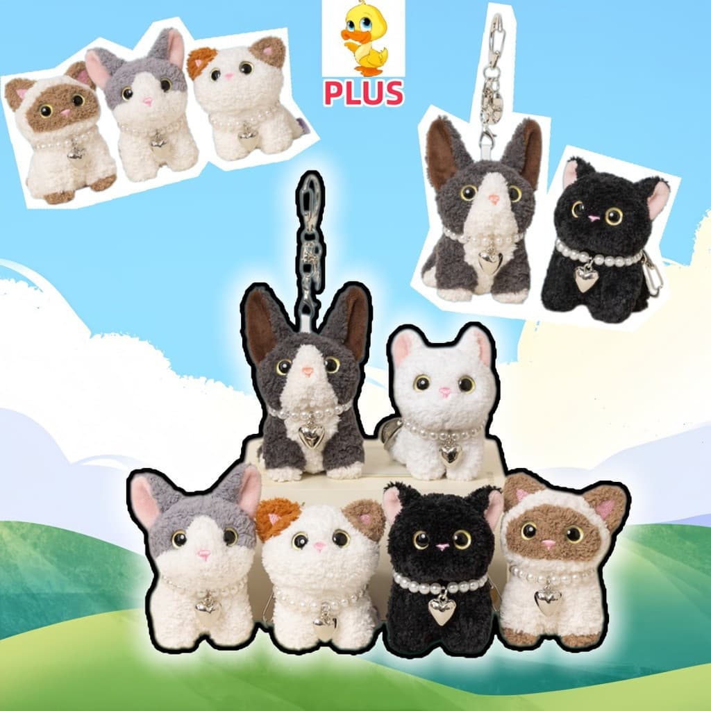Mais ✨ Em Estoque Gatinho Fofo Boneca De Pelúcia Kawaii Gato Brinquedo Interessante Pingente Presente De Aniversário Inf