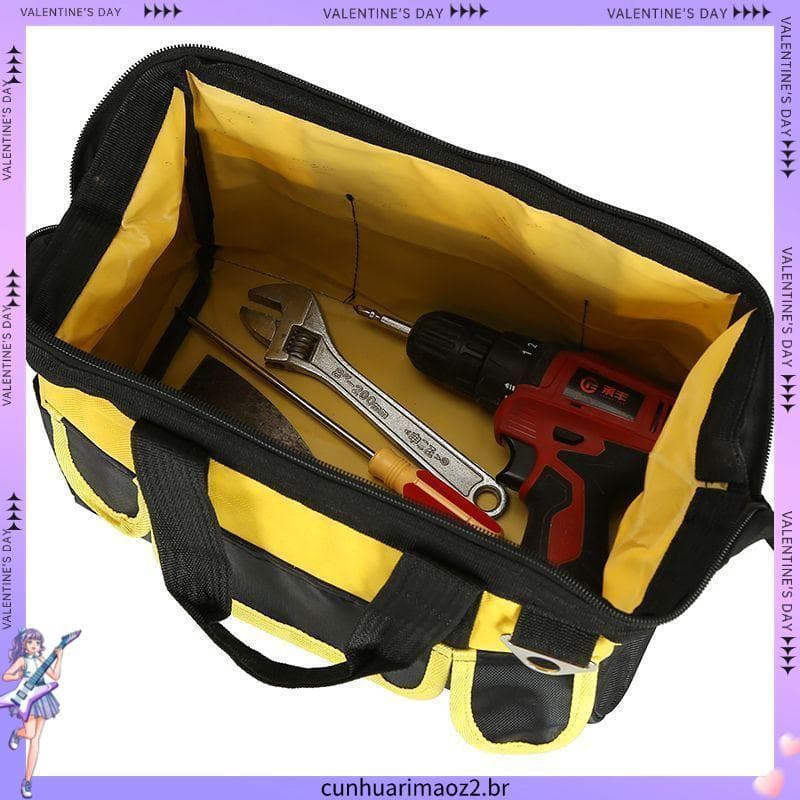 Kit de ferramentas eletricista carpintaria dedicado grande capacidade portátil reparação lona impermeável resistente ao