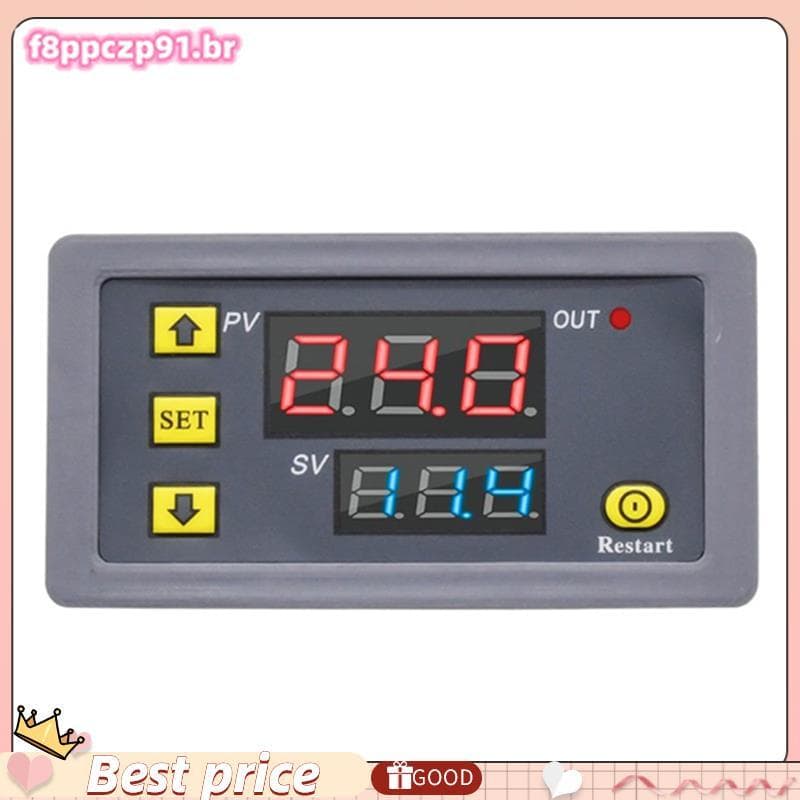 Relé De Atraso De Tempo Digital Display LED Ciclo Temporizador Interruptor De Controle Ajustável Temporização