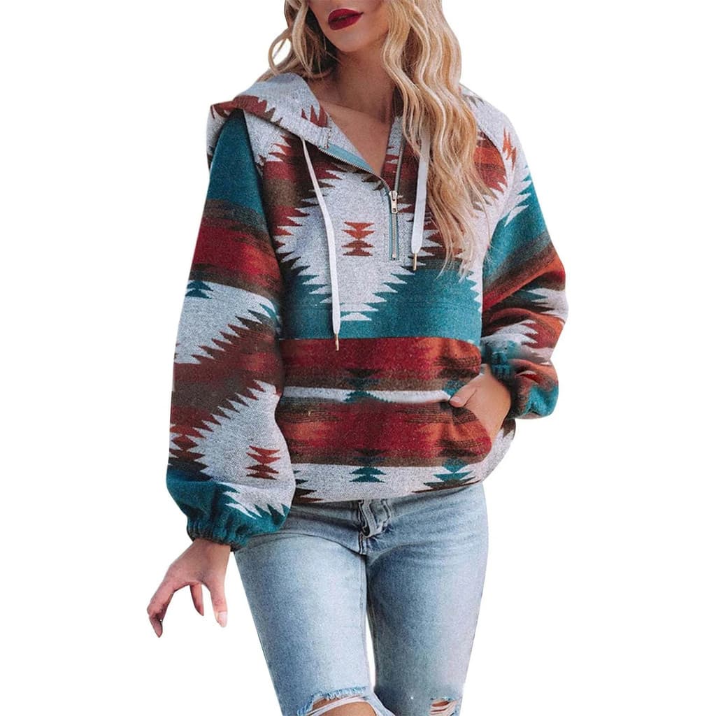 Moletom Feminino de Moda Urbana com Zíper Curto, Gola Alta e Estampa Digital 3D, Coleção Outono/Inverno 2026