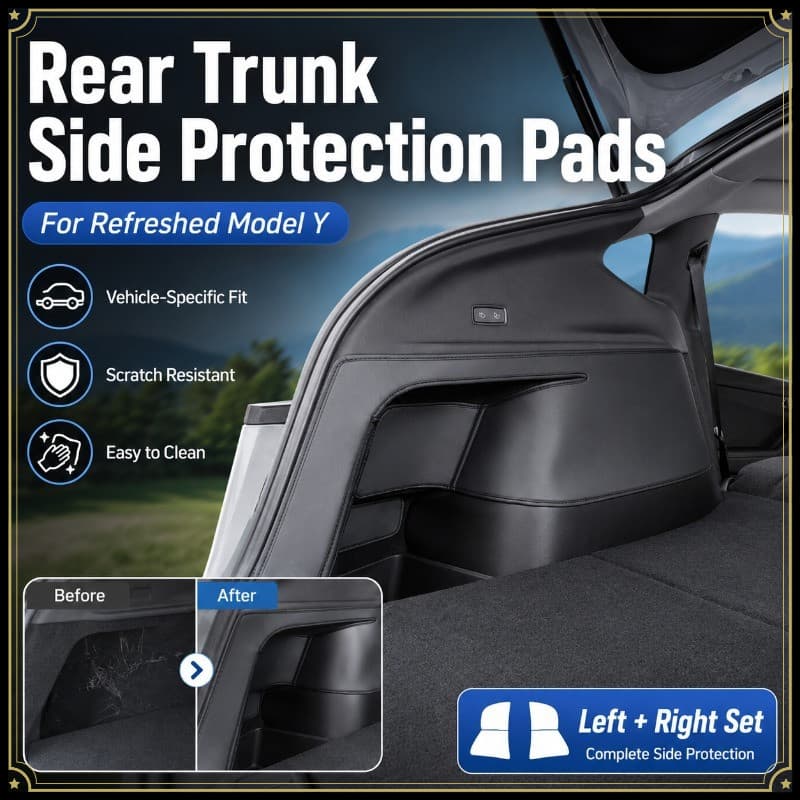 Para Tesla Novo Modelo Y Juniper Tronco Traseiro Tapetes De Proteção Lateral Forro Carga Scratch Guard Esquerda Direita