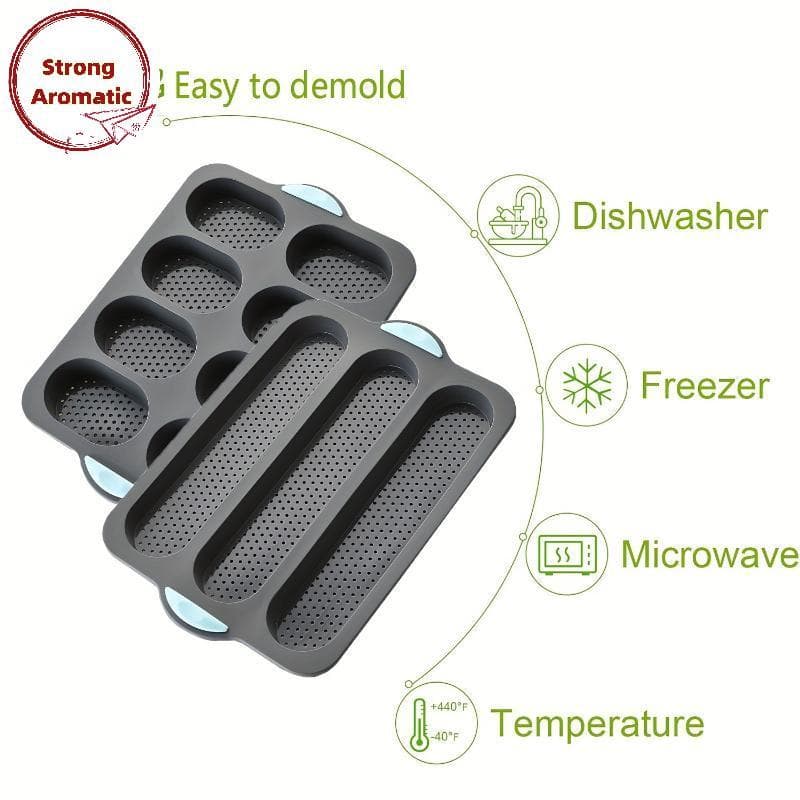 StrongArom 3 Grade De Silicone Molde De Cozimento Antiaderente Bandeja De Bolo Multiuso Fácil Liberação Bakeware Para Co