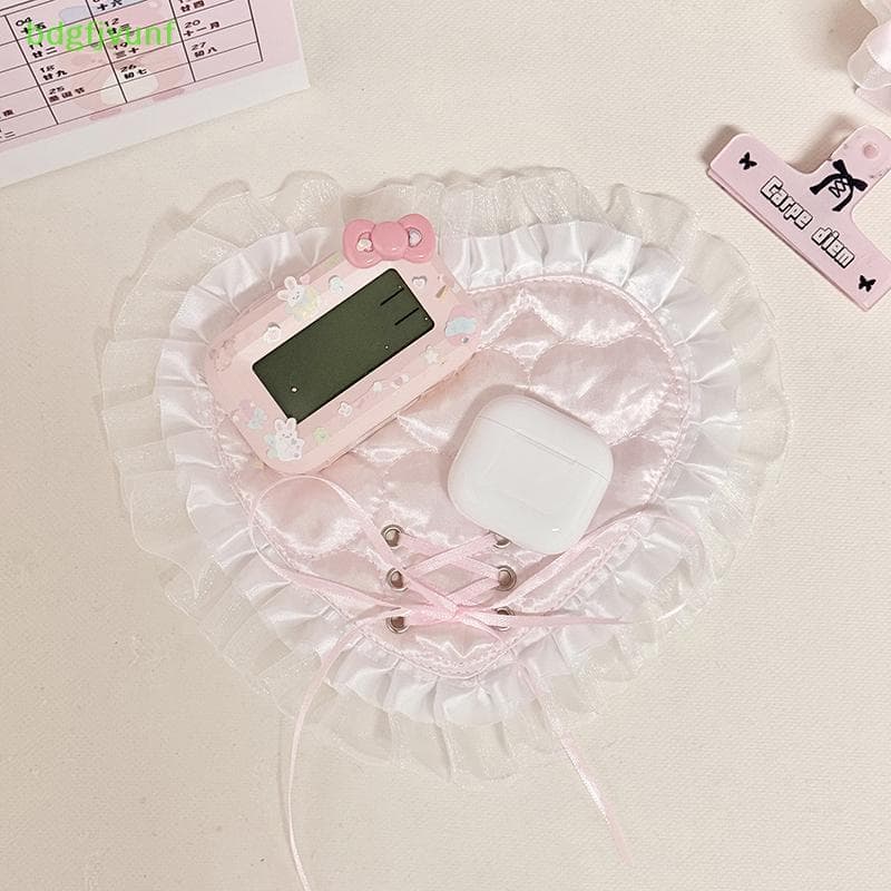 BDGF Porta-Copos De Algodão Com Renda E Coração , Antiderrapante , Fofo , Resistente Ao Calor , Para Mesa De Jantar , De