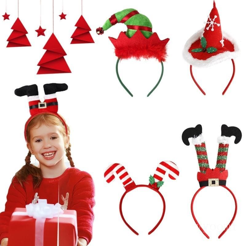 yyooml Feliz Natal Decorações Festa Lantejoulas Hairhoop Antler Muleta Headband Palco Hairband Festival