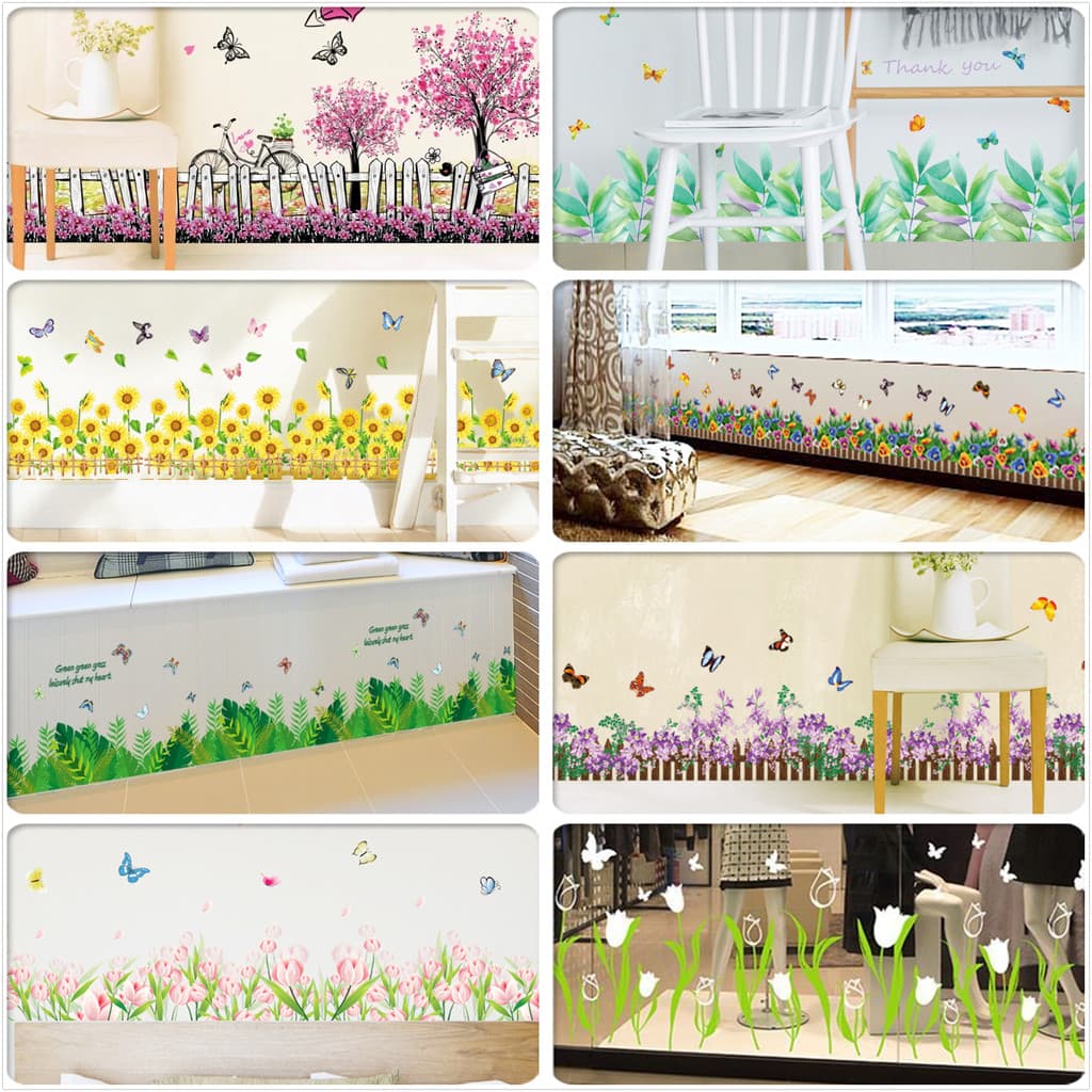 Pvc rodapé adesivos de parede sala estar quarto adesivos rodapé canto decoração auto-adesivo papel de parede decoração d