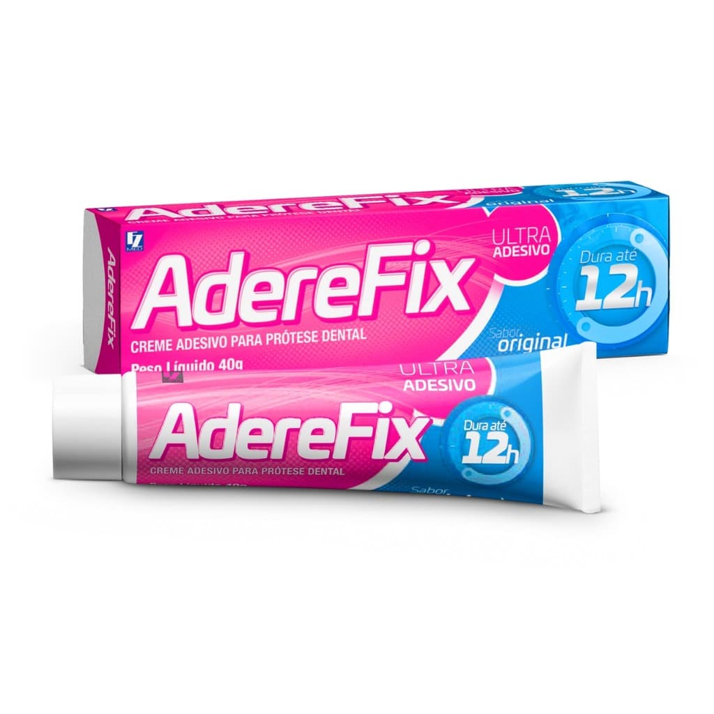 Aderefix Creme Dental Fixador Para Dentadura Original Ultra Adesivo 40g 12h De Fixação
