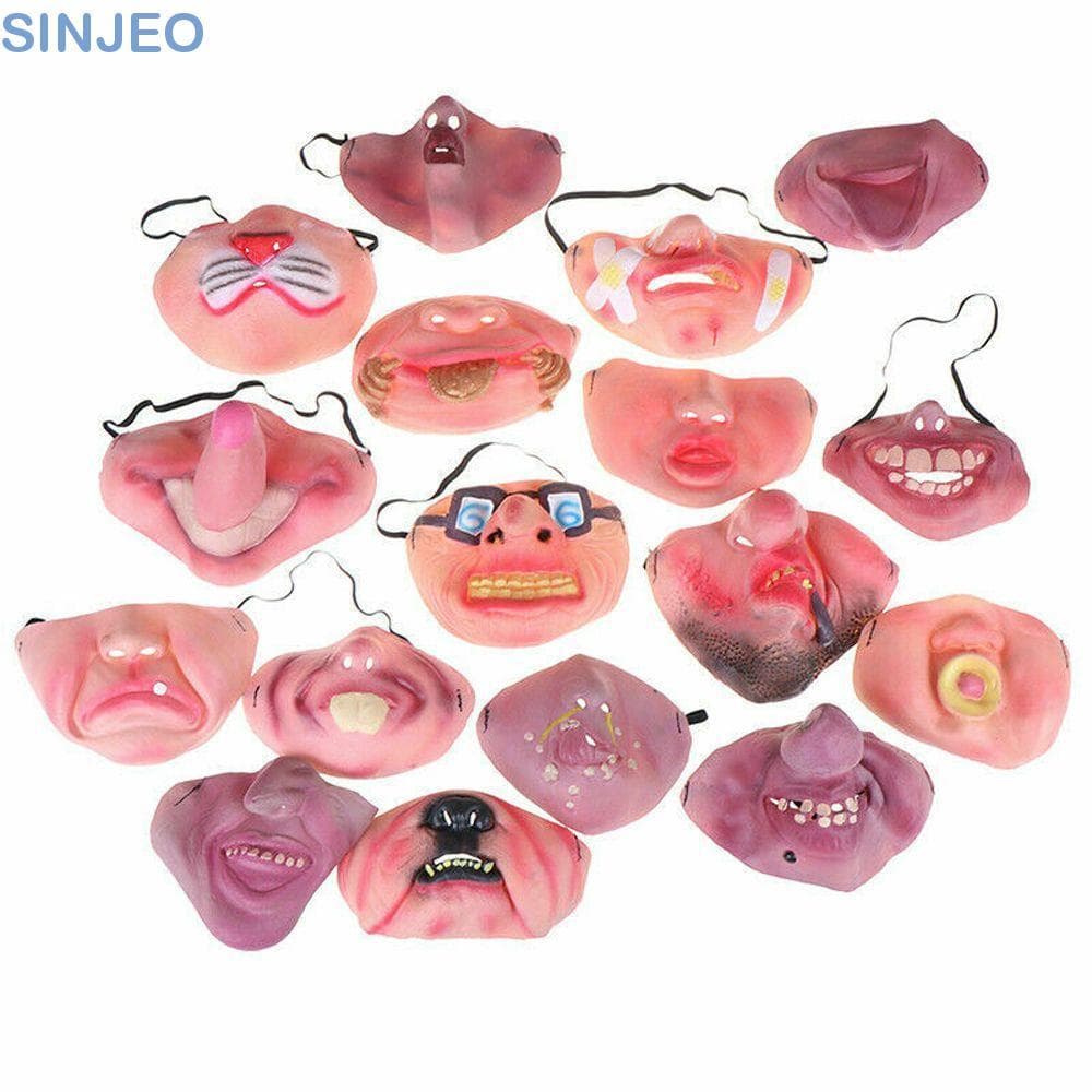 SINJEO Máscara De Halloween Criativa Máscaras Decoração Cosplay Adereços Truque Piada Brinquedo Palhaço Jogando