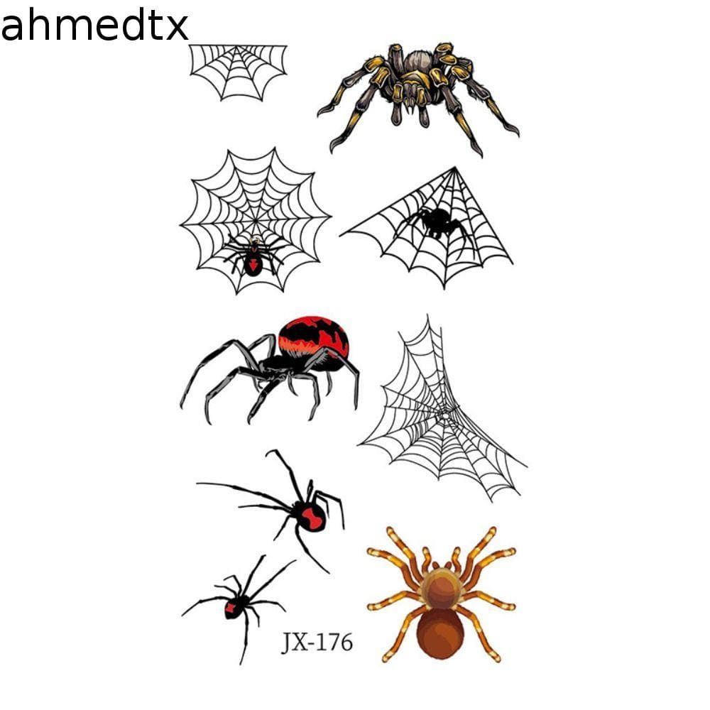 AHMEDTXB Tatuagens De Ferida Sangrenta Aranha Tatuagem Remendo Arte Do Corpo Adesivos Cicatrizes Brinquedo De Halloween