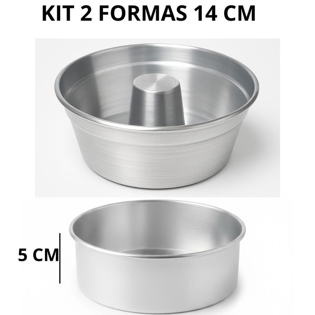 Kit Formas Assadeira De Bolo E Pudim Redonda 14Nº16Nº18Nº20Nº Multiuso Varias Medidas
