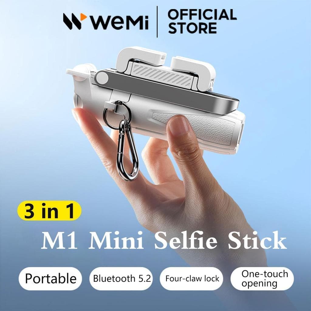 Mini Tripé para Selfie WEMI 3 em 1, Bastão de Selfie Portátil com Controle Remoto Bluetooth Sem Fio para Telefone