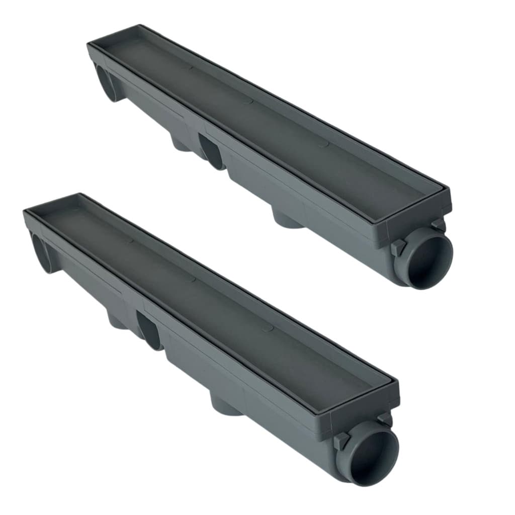 2 UN RALO INVISIVEL OCULTO LINEAR 6X50CM CINZA