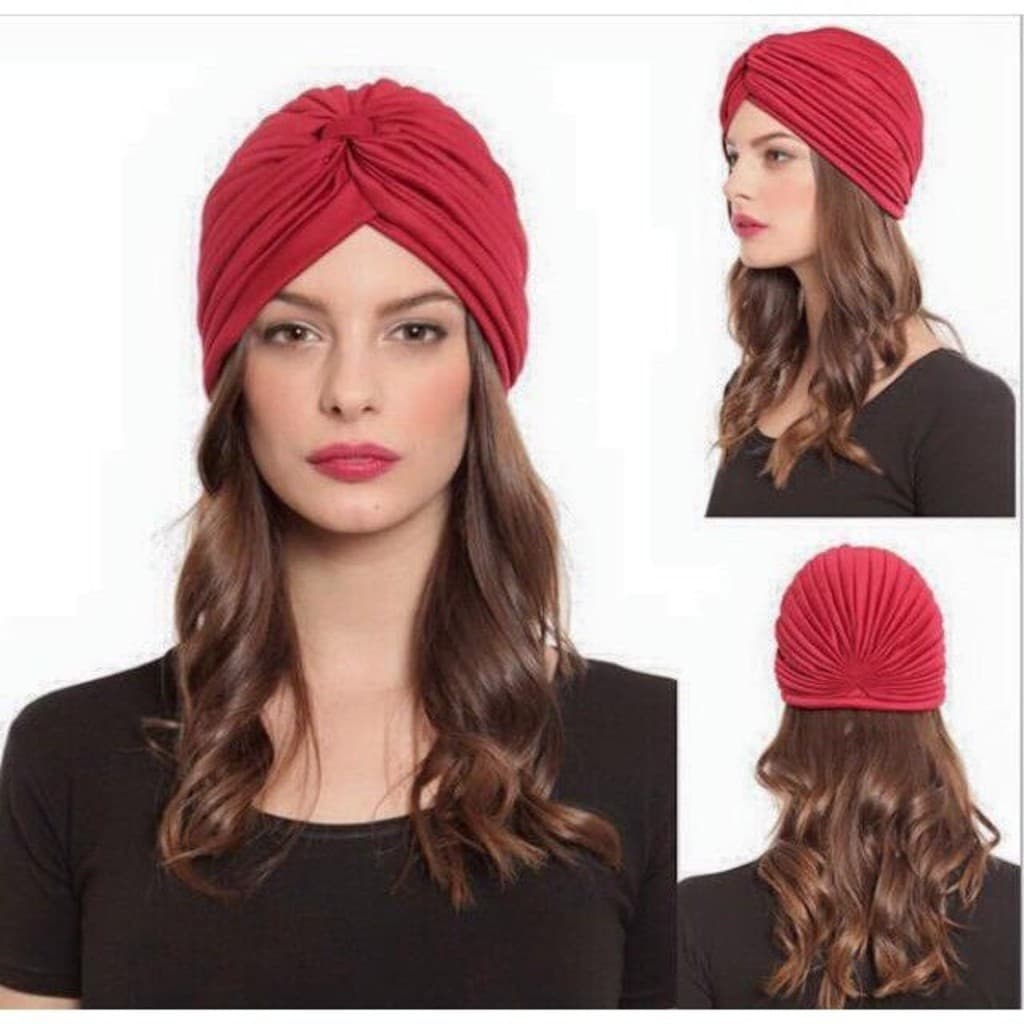 Touca Turbante Feminina Lisa Elástica Moda Casual para Cabelo Diversas Cores